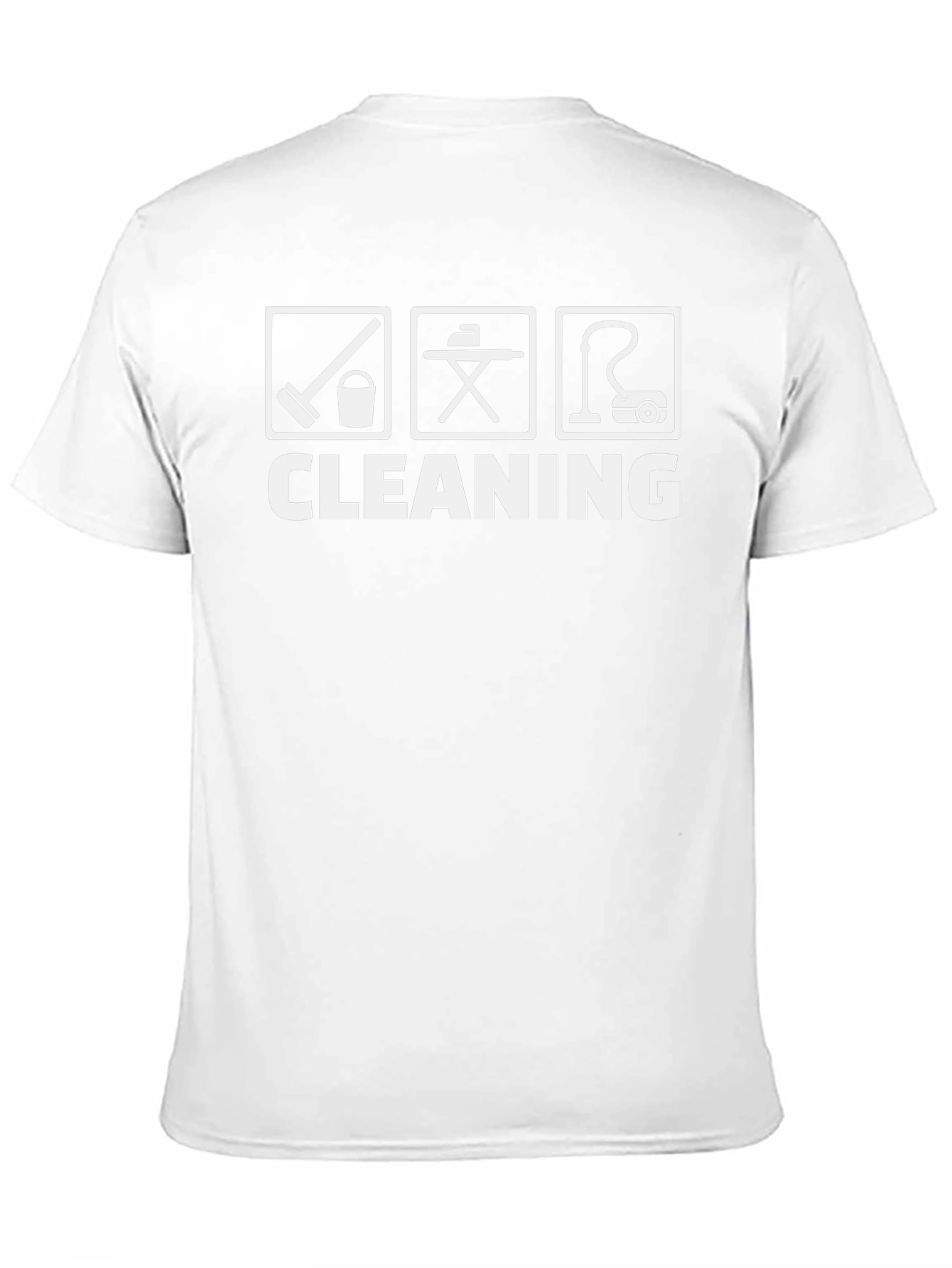 Funny Cleaning Icons Black T-Shirt