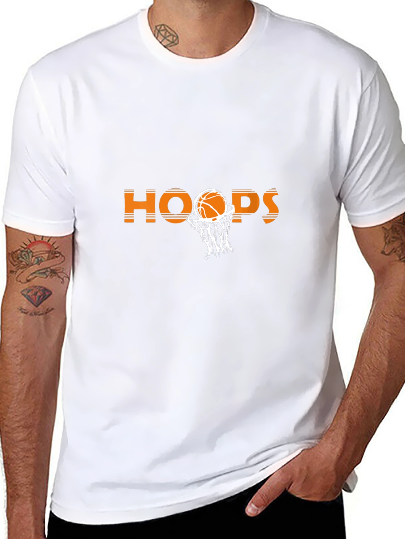 Hoops Basketball Graphic Tee - Black