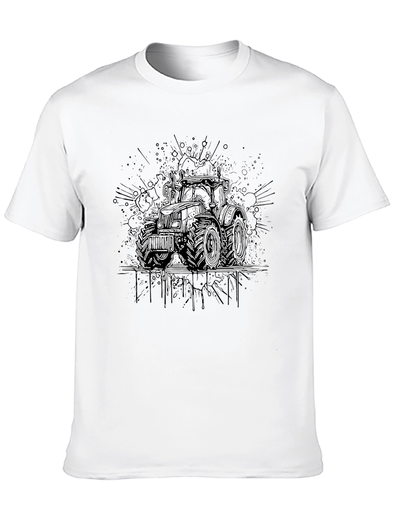 Black Tractor Graphic Tee