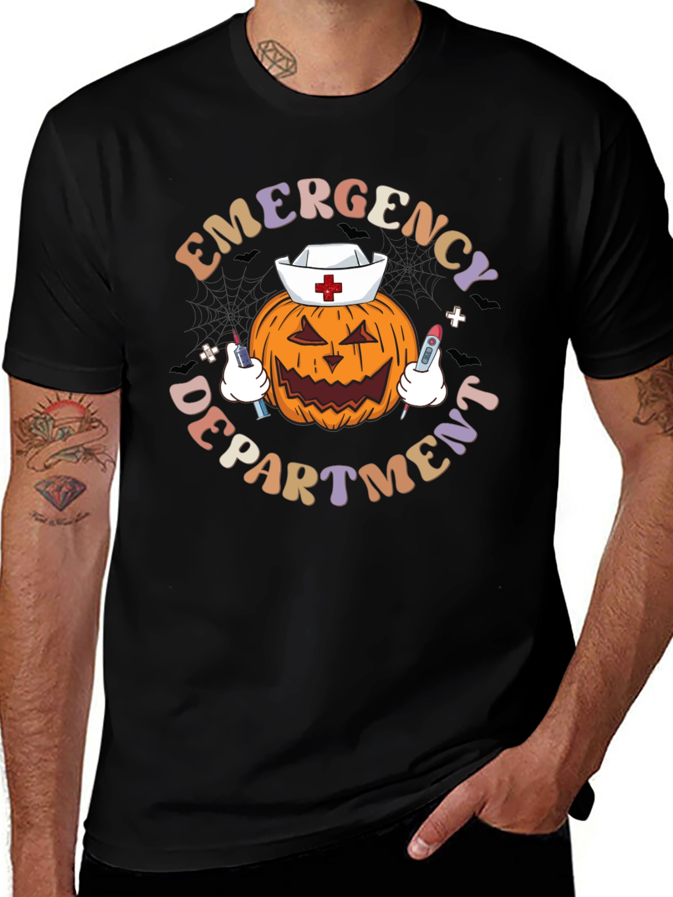 Emergency Dept. Halloween Pumpkin Nurse T-Shirt