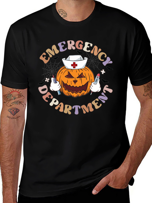 Emergency Dept. Halloween Pumpkin Nurse T-Shirt