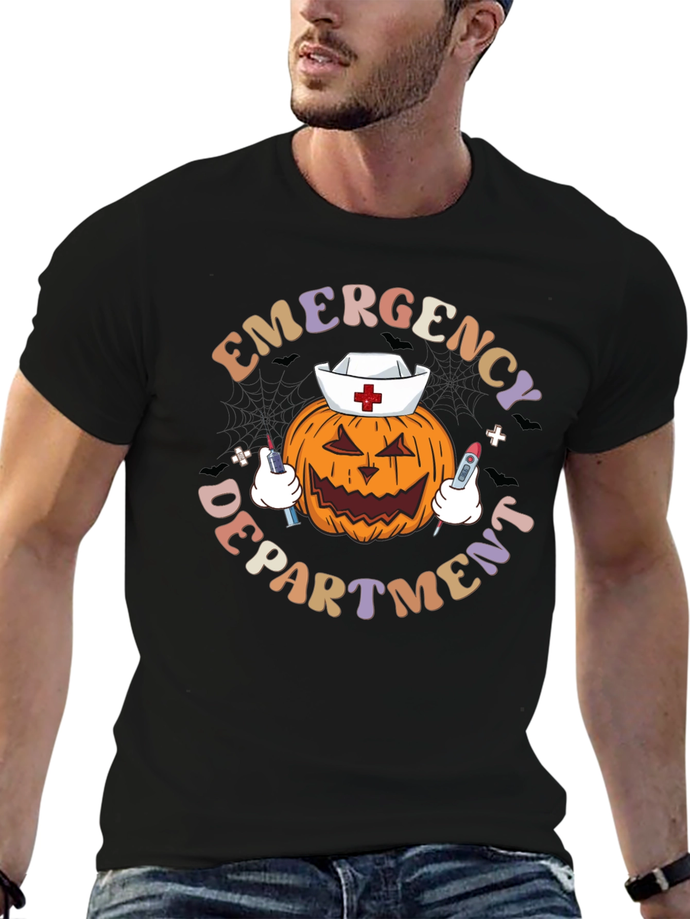 Emergency Dept. Halloween Pumpkin Nurse T-Shirt