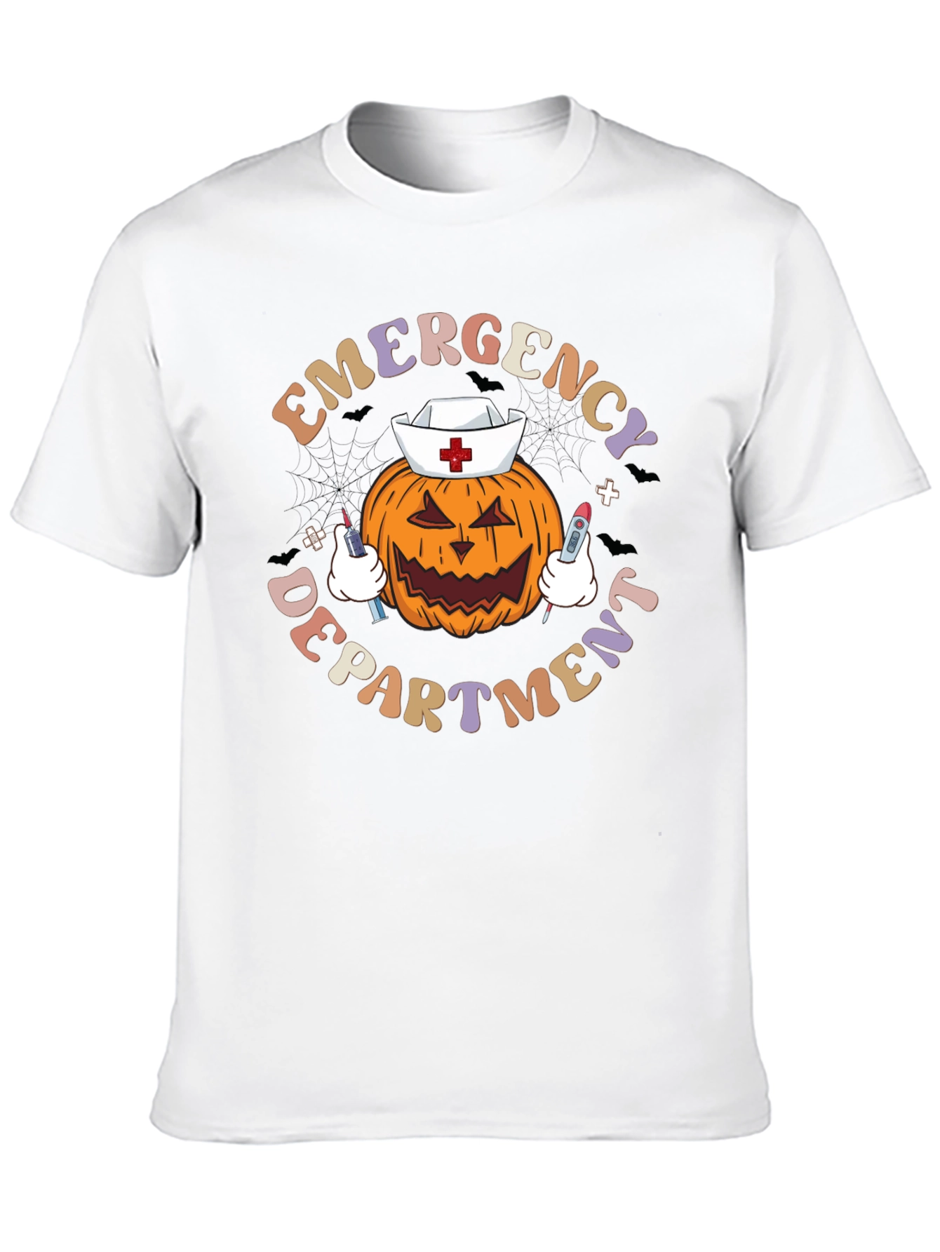 Emergency Dept. Halloween Pumpkin Nurse T-Shirt