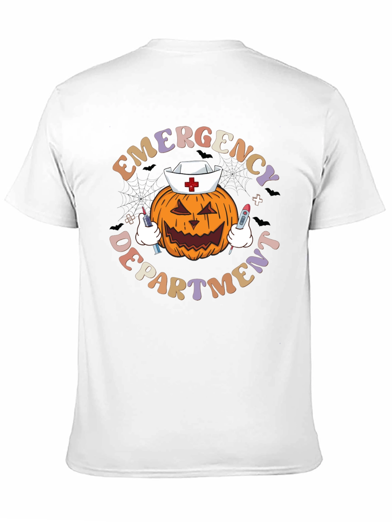 Emergency Dept. Halloween Pumpkin Nurse T-Shirt