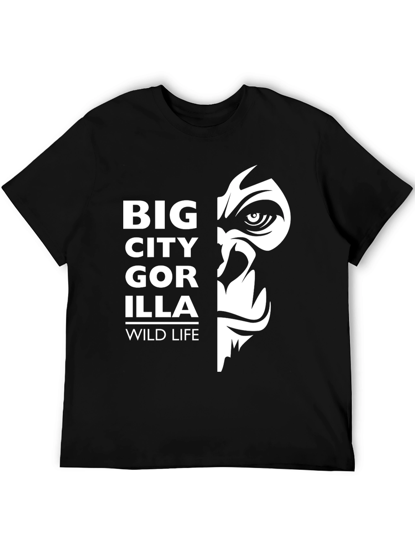Big City Gorilla Wildlife T-Shirt - Black