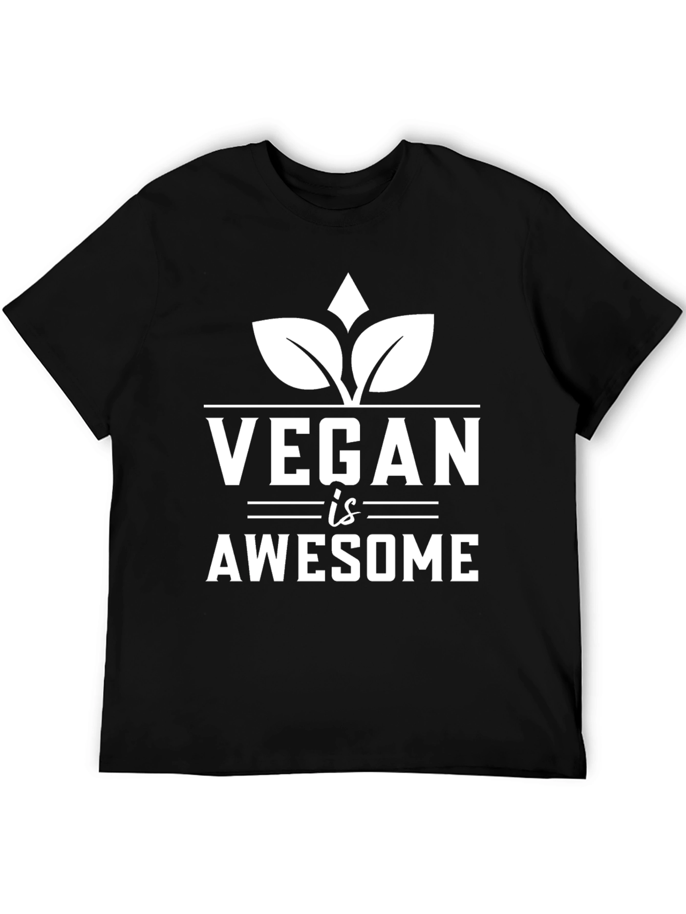 Vegan is Awesome T-Shirt - Unisex Black Tee