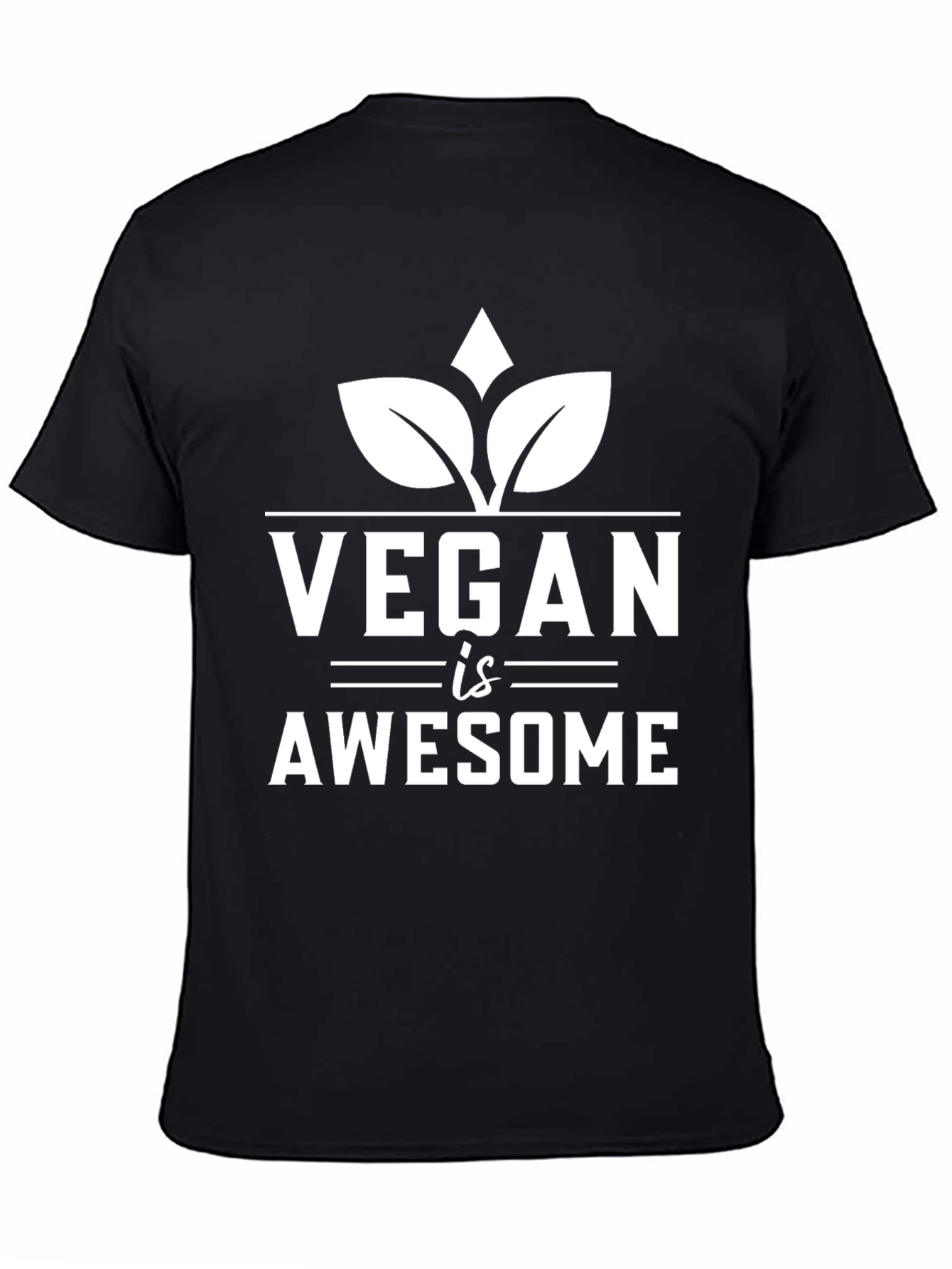 Vegan is Awesome T-Shirt - Unisex Black Tee