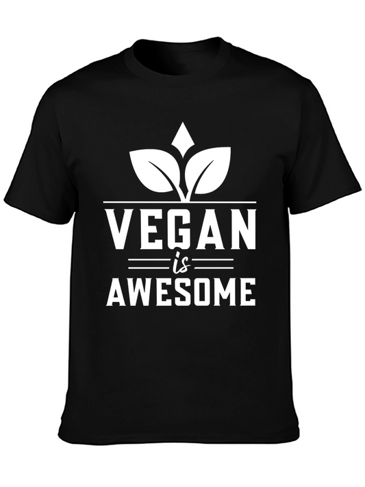 Vegan is Awesome T-Shirt - Unisex Black Tee