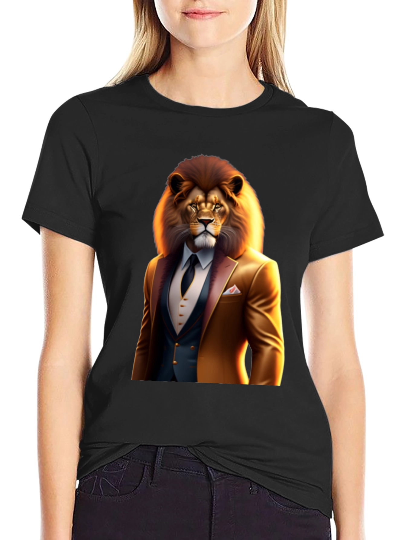 Lion Suit Graphic Tee - Bold Style
