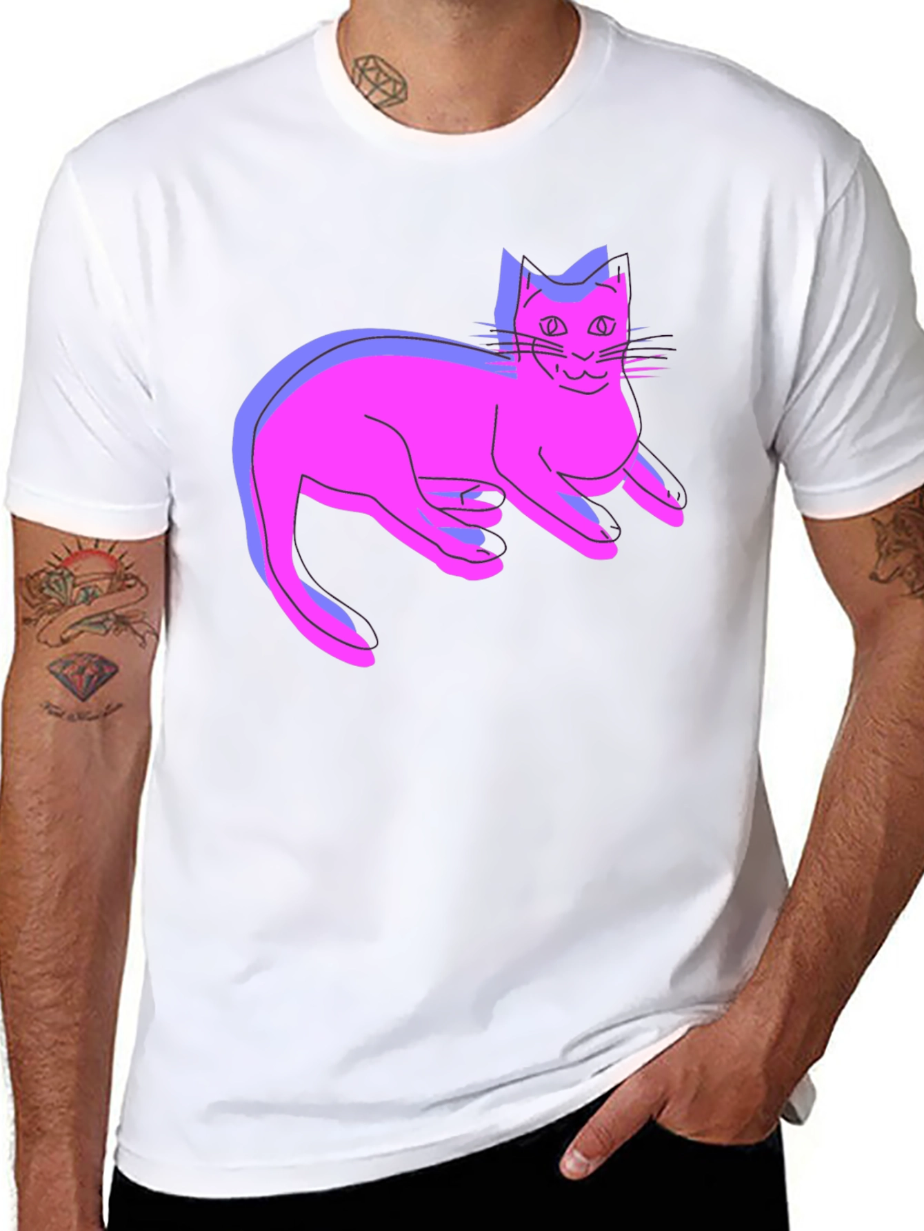 Cool Cat T-Shirt - Funky Graphic Tee