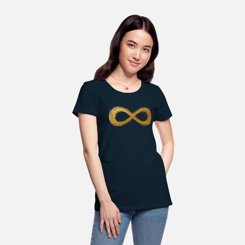 Golden Infinity Neurodiversity Symbol Autism Aware