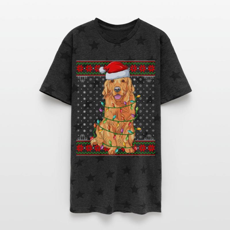 Golden Retriever Dog Ugly Christmas Lights