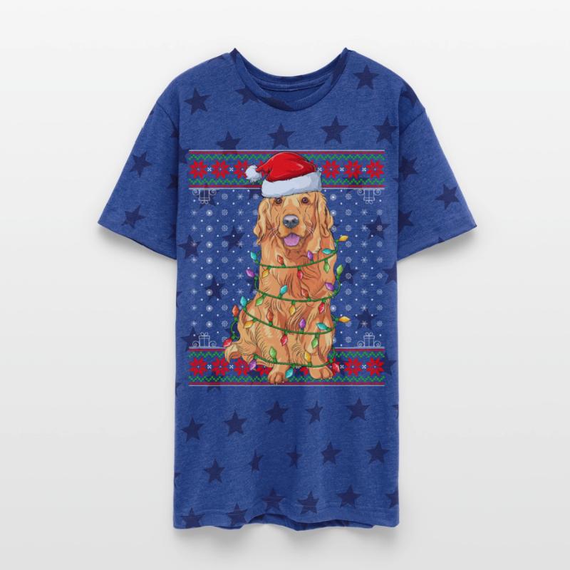 Golden Retriever Dog Ugly Christmas Lights