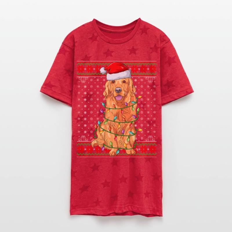 Golden Retriever Dog Ugly Christmas Lights