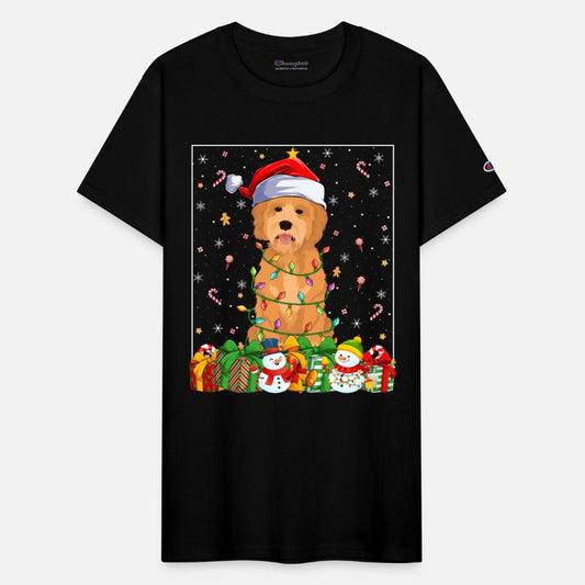 Goldendoodle Dog Christmas Lights