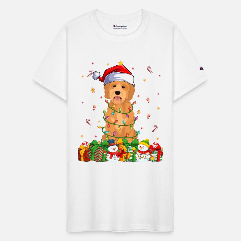 Goldendoodle Dog Christmas Lights