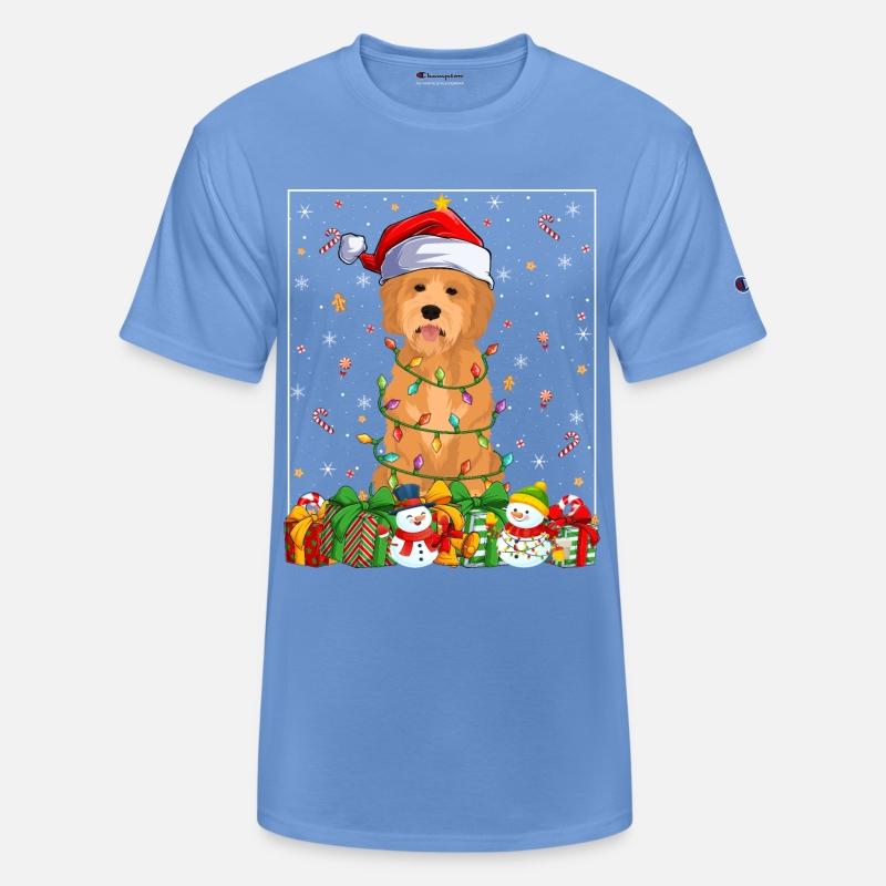 Goldendoodle Dog Christmas Lights