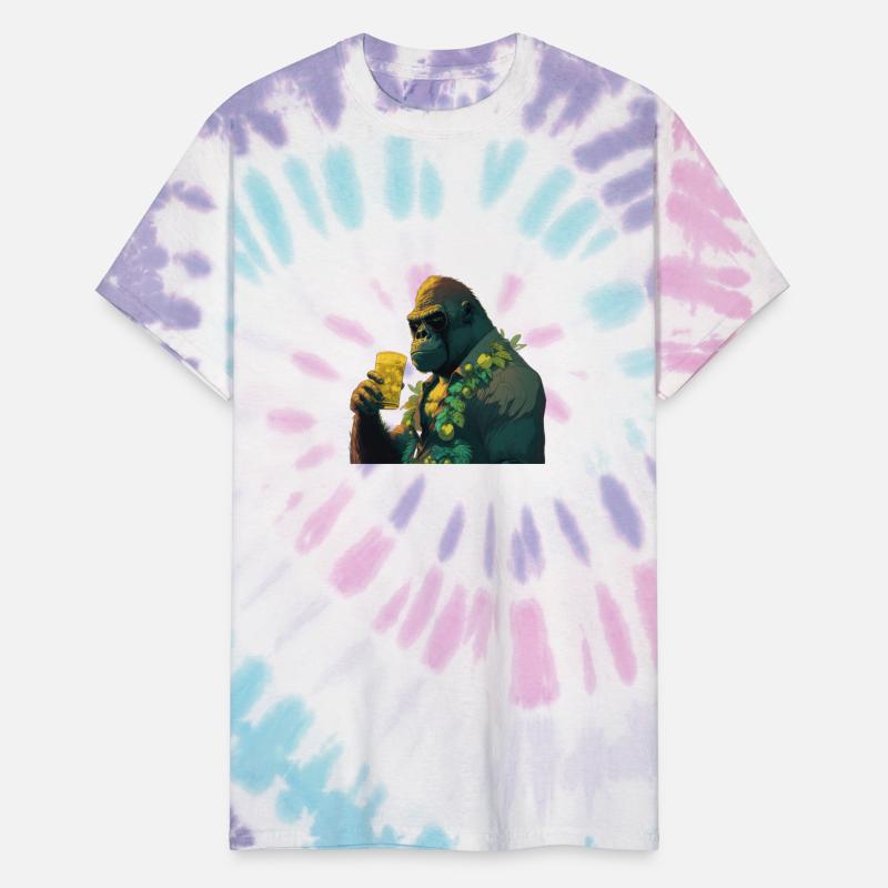 Gorilla in Hawaii Shirt With Sunglasses I Funny