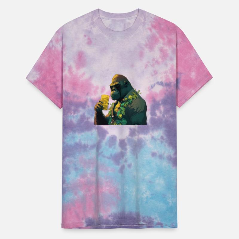 Gorilla in Hawaii Shirt With Sunglasses I Funny