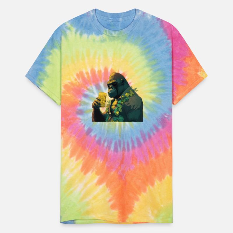 Gorilla in Hawaii Shirt With Sunglasses I Funny
