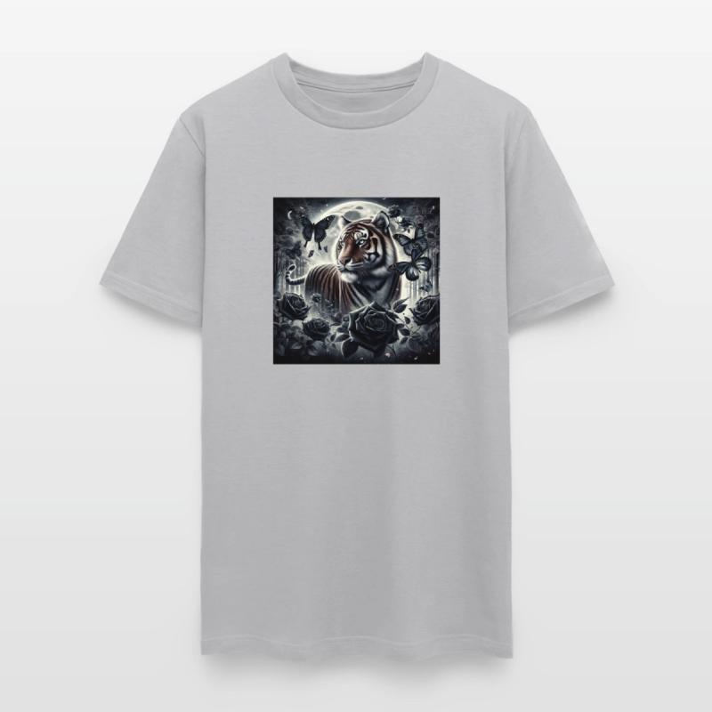 Gothic Majesty: Tiger & Black Rose Fantasy Art