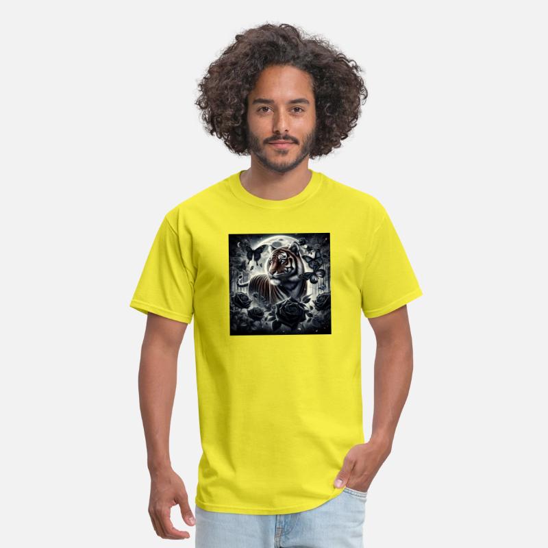 Gothic Majesty: Tiger & Black Rose Fantasy Art