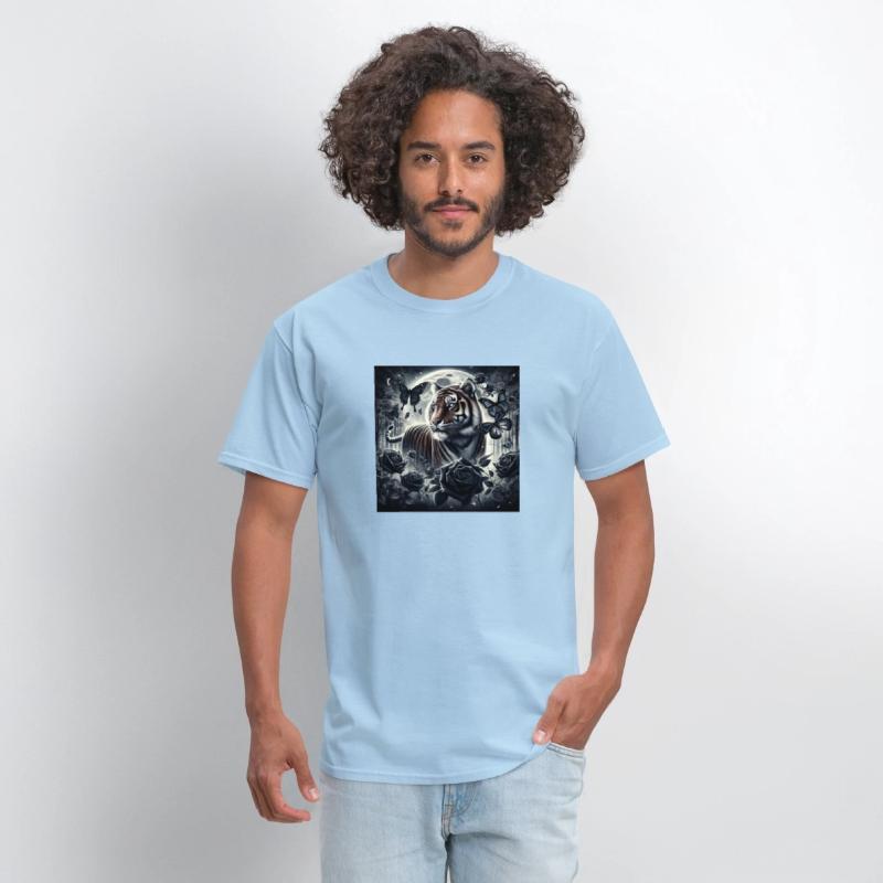 Gothic Majesty: Tiger & Black Rose Fantasy Art