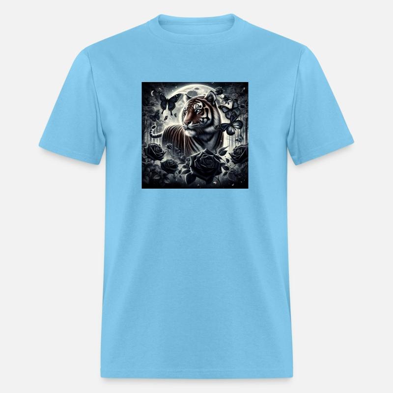 Gothic Majesty: Tiger & Black Rose Fantasy Art