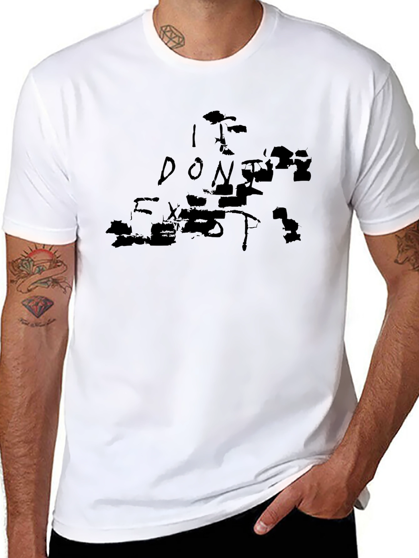 I Dont Exist - Black Graphic Tee