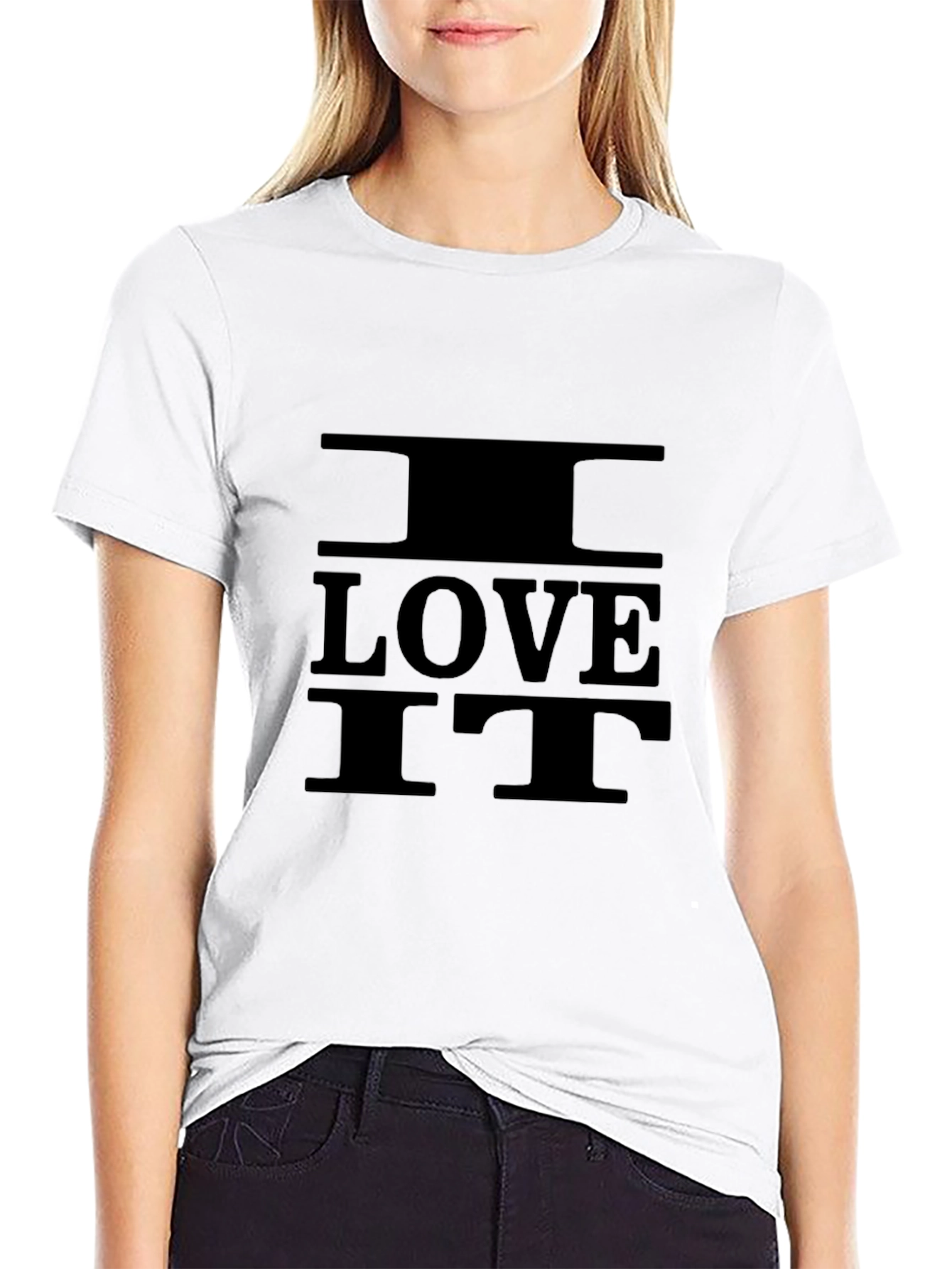 I Love It Black Graphic Tee