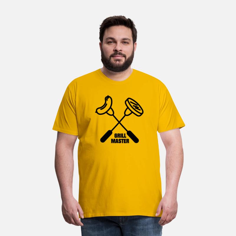 Grill master with two crossed forks