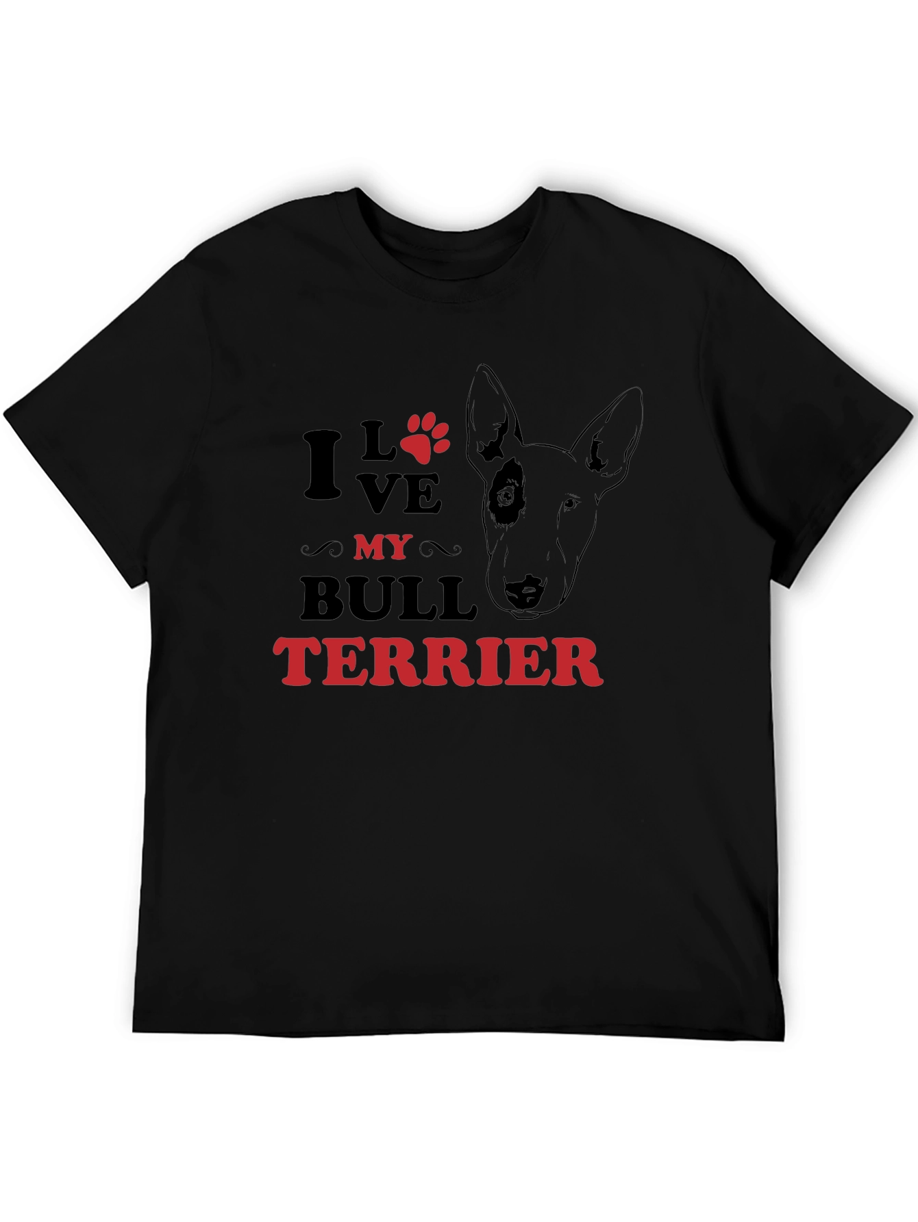 I Love My Bull Terrier Graphic T-Shirt
