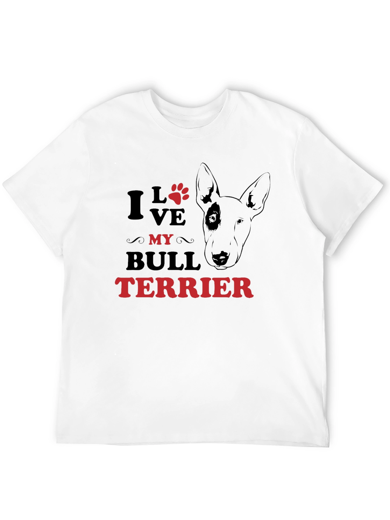 I Love My Bull Terrier Graphic T-Shirt