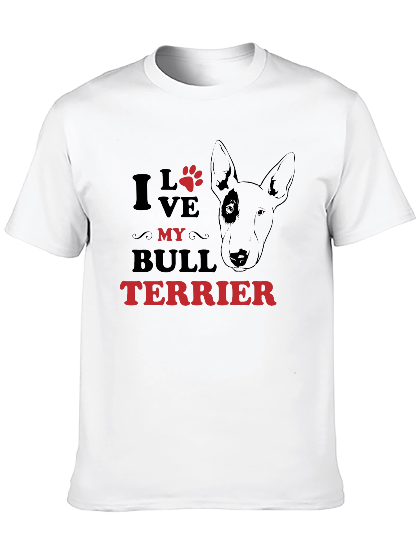 I Love My Bull Terrier Graphic T-Shirt