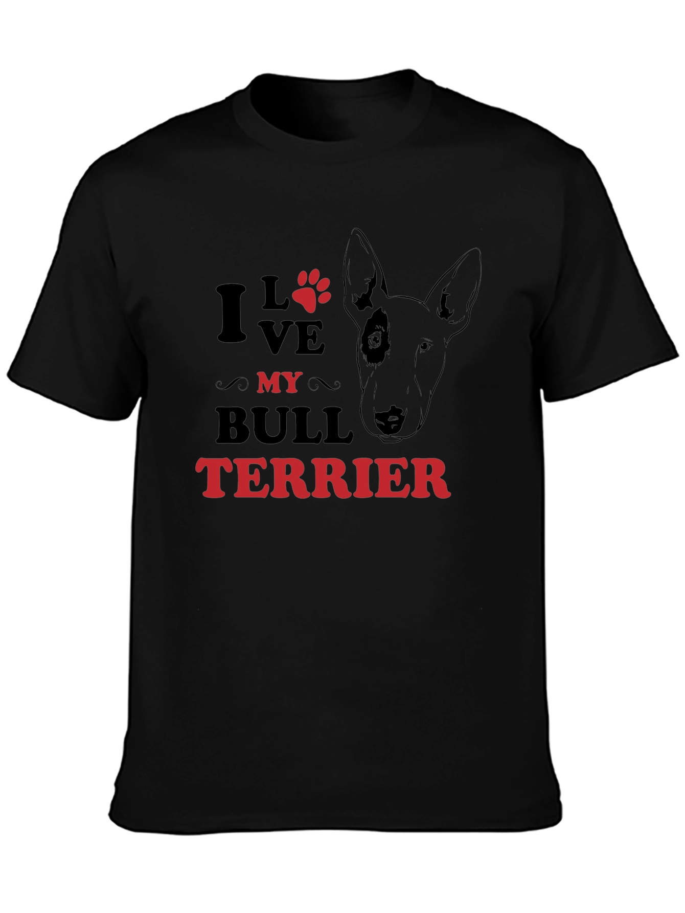 I Love My Bull Terrier Graphic T-Shirt