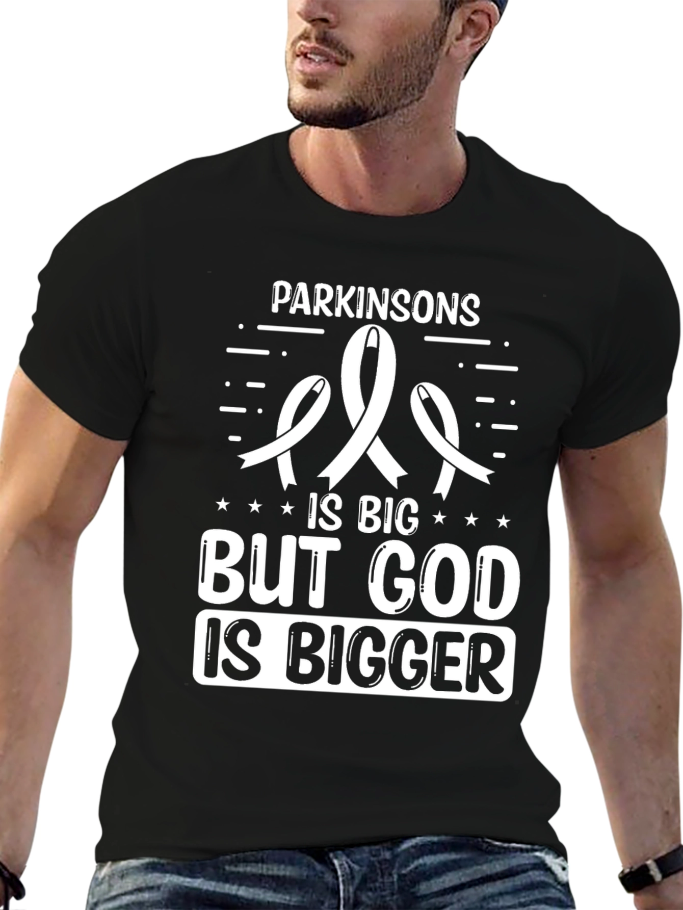 Parkinsons Awareness T-Shirt - God Is Bigger