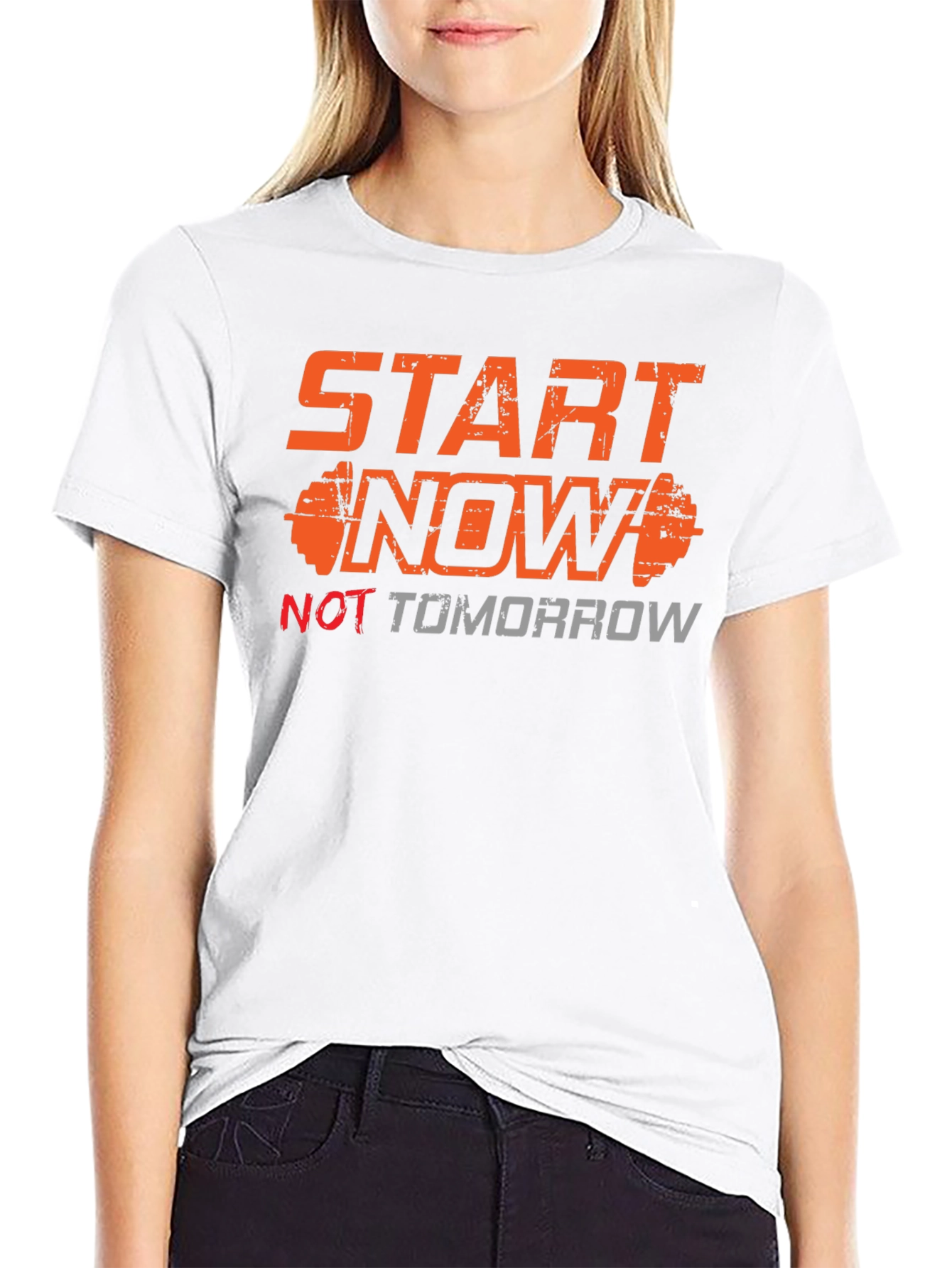 Start Now Mens Graphic Tee - Black Motivational T-Shirt