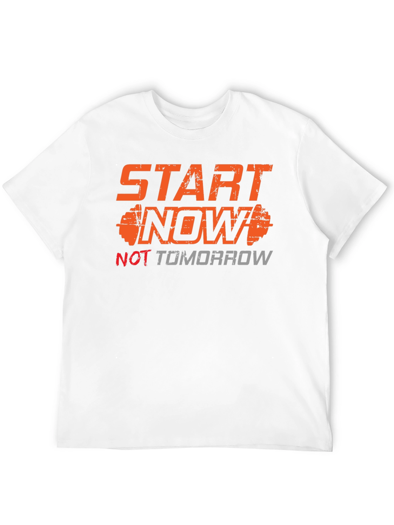 Start Now Mens Graphic Tee - Black Motivational T-Shirt