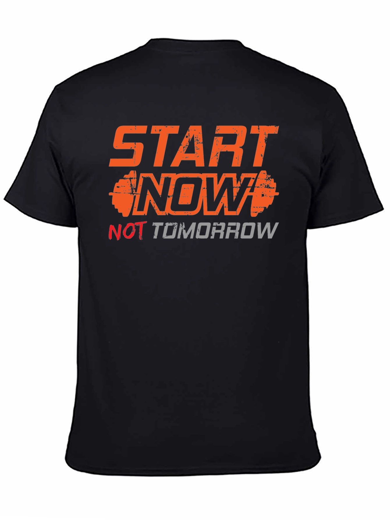 Start Now Mens Graphic Tee - Black Motivational T-Shirt