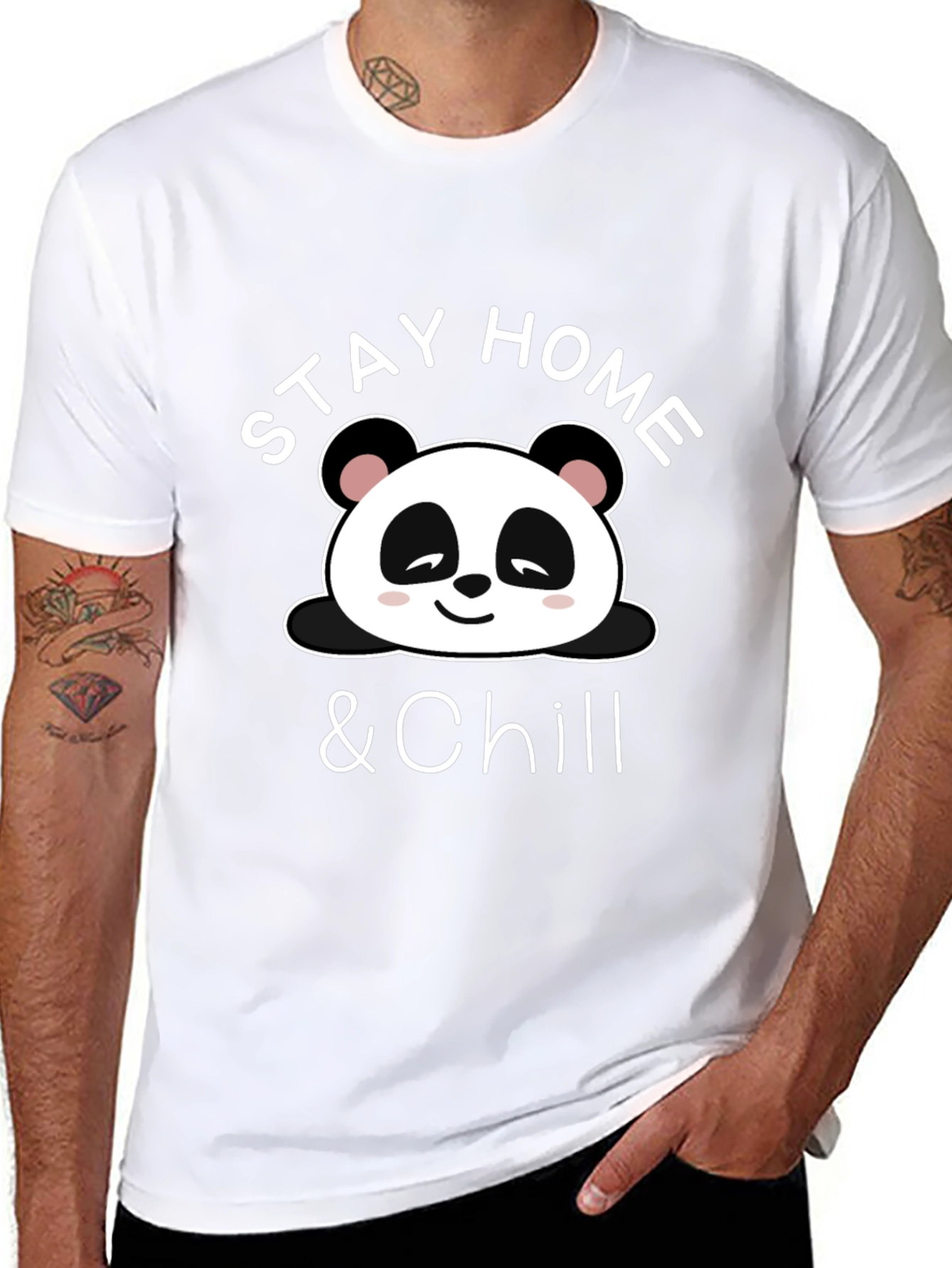 Stay Home & Chill Panda T-Shirt