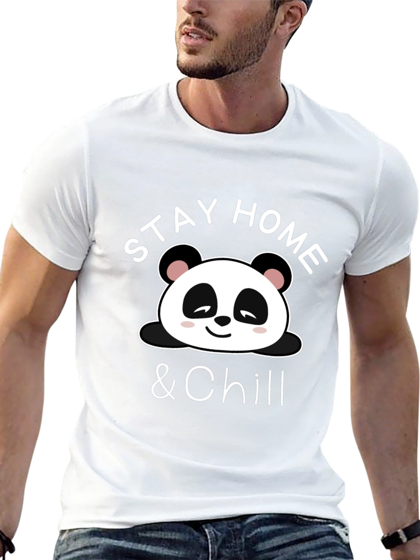 Stay Home & Chill Panda T-Shirt