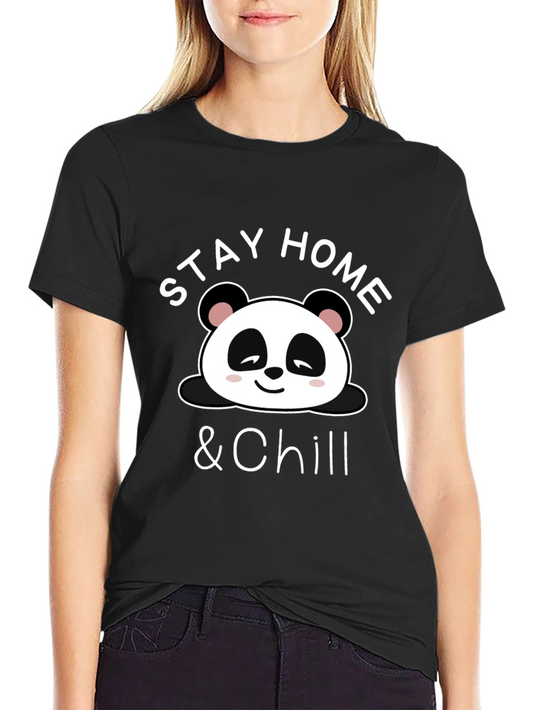 Stay Home & Chill Panda T-Shirt