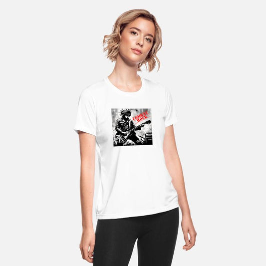 Guitar girl combat rock t shirt