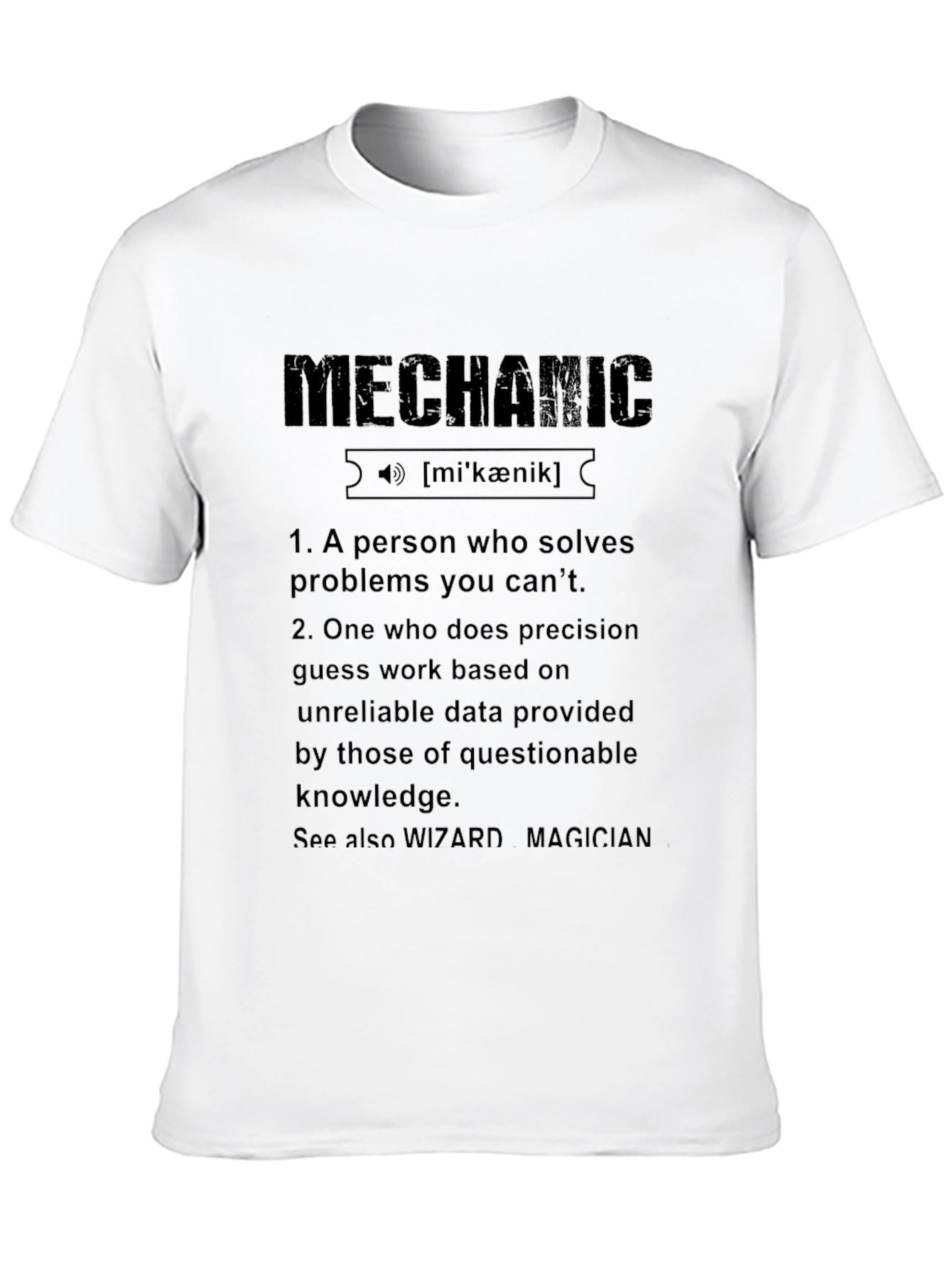 Mechanic Definition Black Graphic T-Shirt