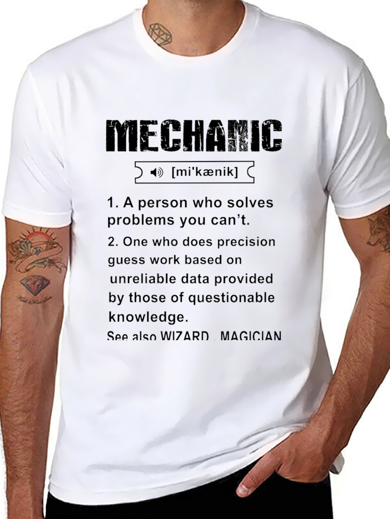 Mechanic Definition Black Graphic T-Shirt