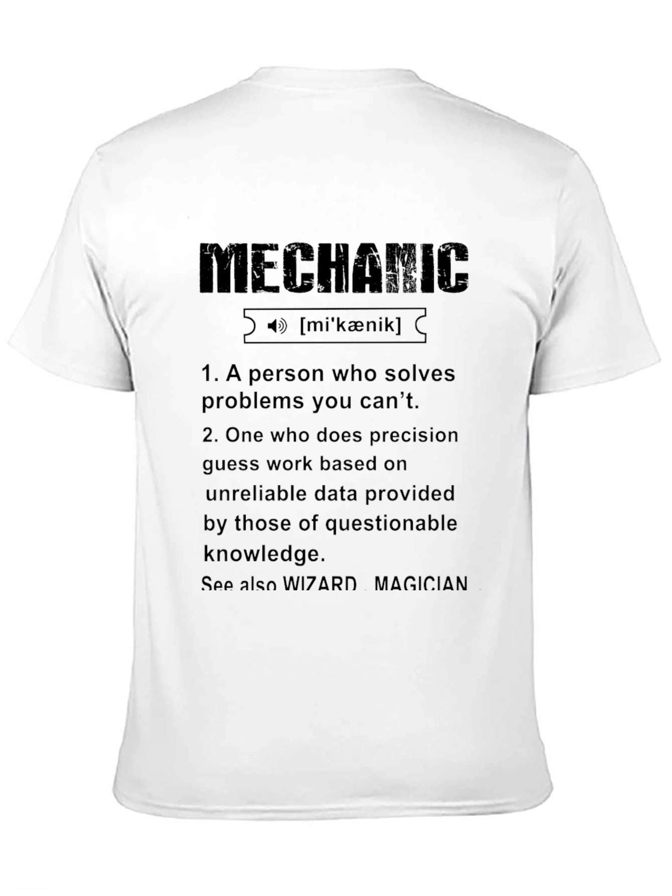 Mechanic Definition Black Graphic T-Shirt