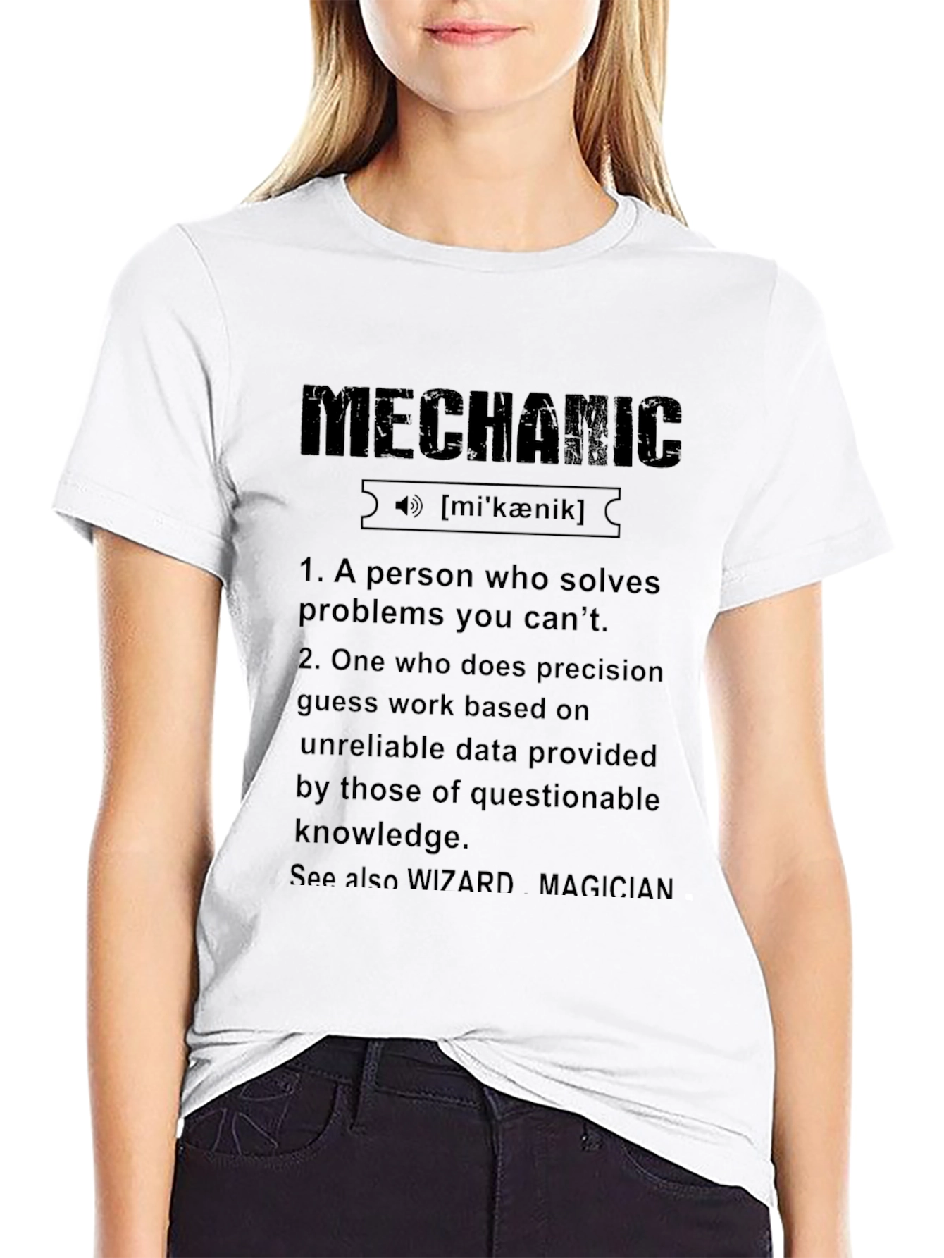 Mechanic Definition Black Graphic T-Shirt