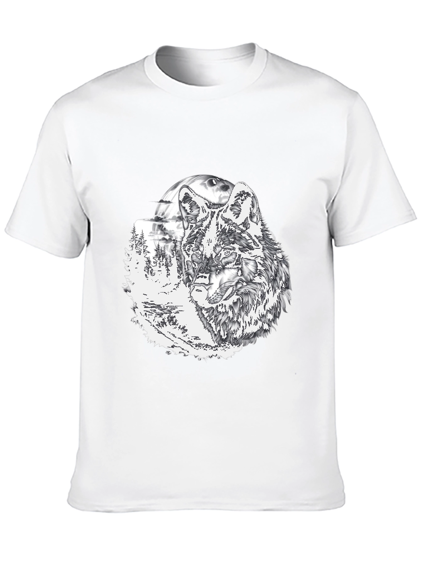 Wolf Graphic T-Shirt - Mens Black Tee