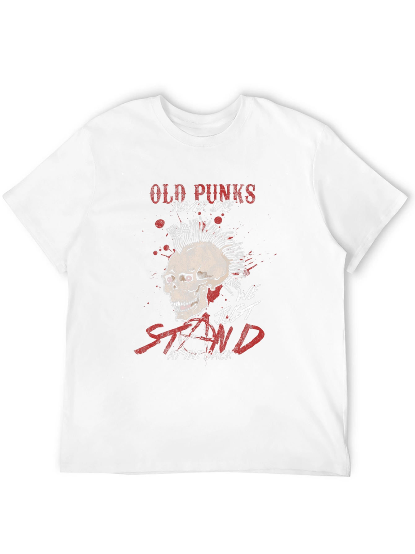 Old Punks Skull Graphic T-Shirt