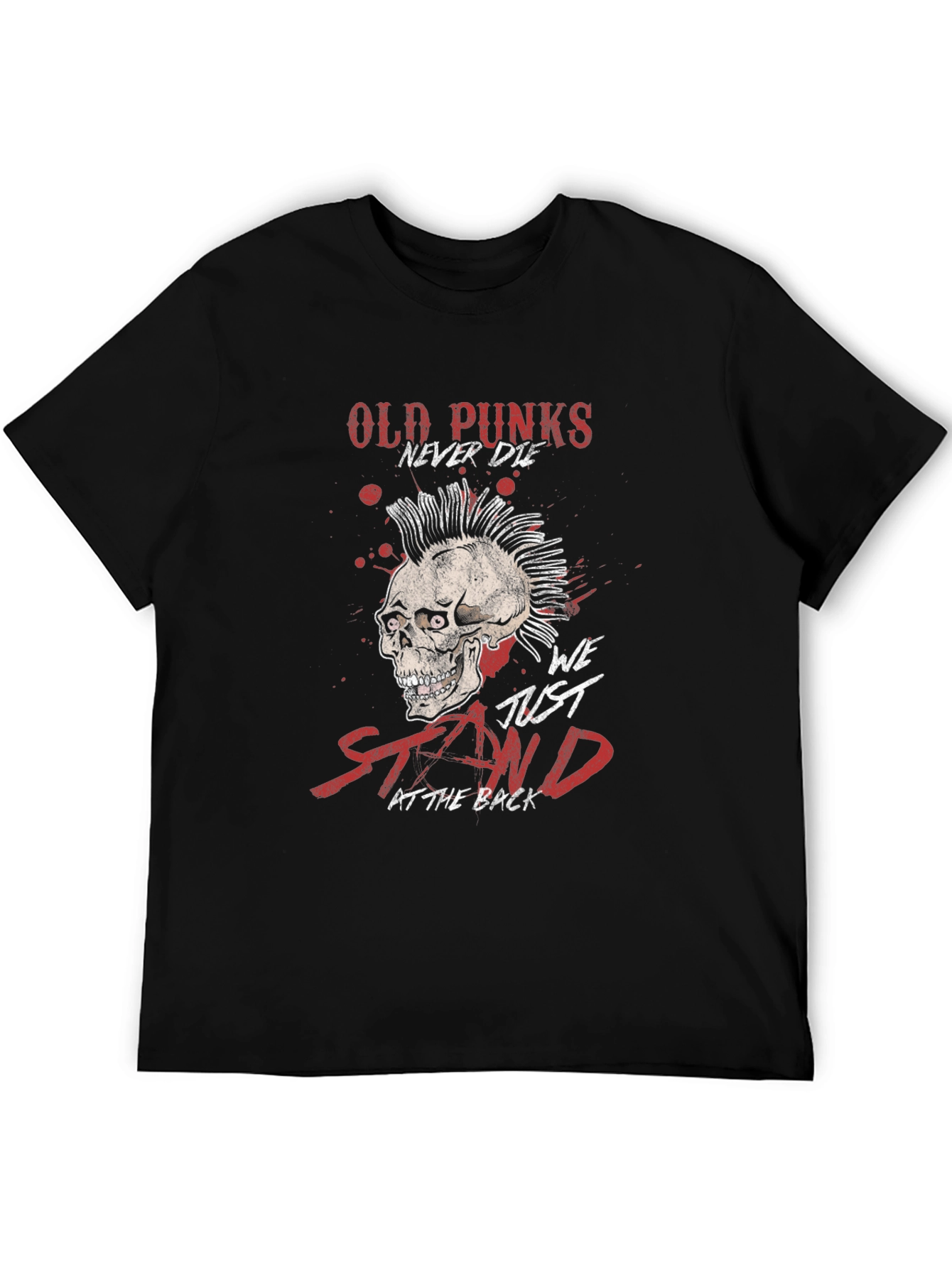 Old Punks Skull Graphic T-Shirt